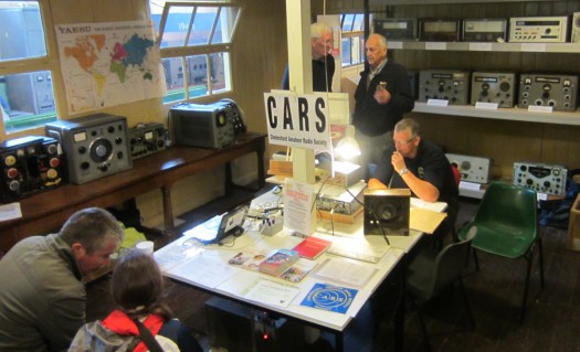 Inside the Marconi hut, operating as GX0MWT on  40m 