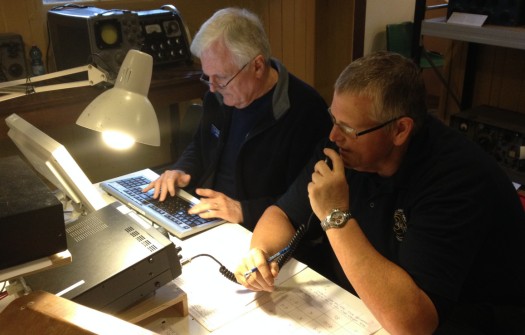 John G1UZD and James 2E1GUA working 40m for International Marconi Day