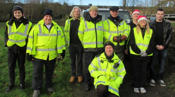 Some of the Essex RAYNET team at the Santa Fun Run