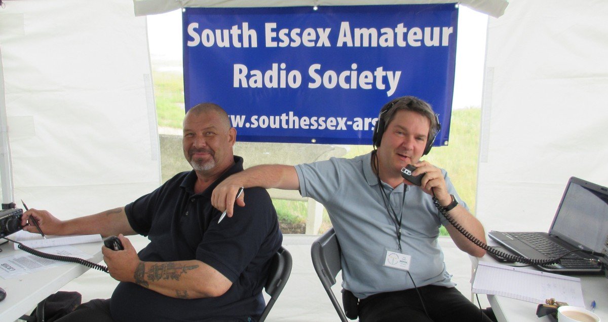 Mark M6RKC and Pete M0PSX, working the GB2HB callsign