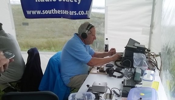 Terry G1FBW operating at Canvey's Island Yacht Club in September 2015