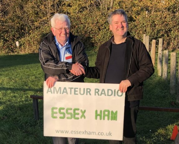 Vic G6BHE and Pete M0PSX at Shoebury East Beach (Nov 2018)