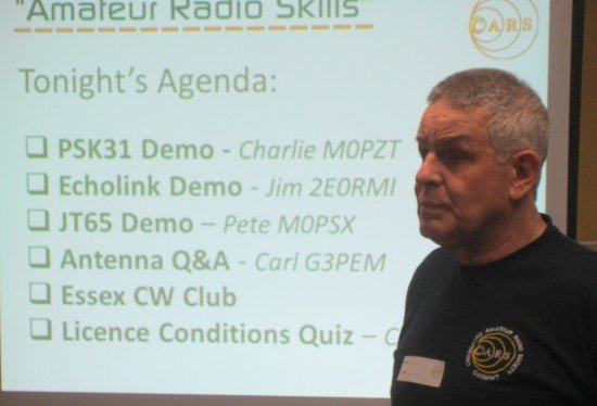 Clive Ward G1EUC at an early Skills Workshop