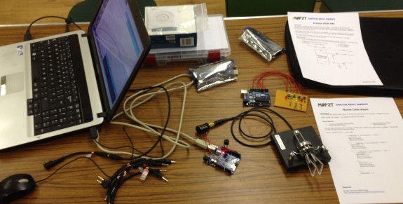 Arduinos and Programming by Charlie M0PZT (Pic: Trevor M5AKA)