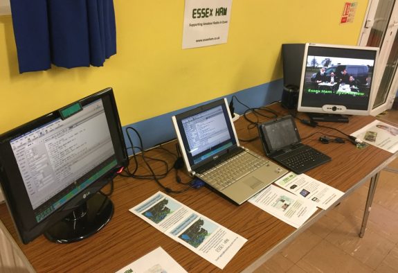 Essex Ham's demo table at the May 2016 Skills Night