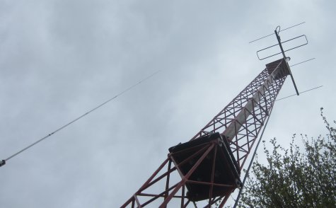 2m mast, with beam, at Stock Windmill May 2013