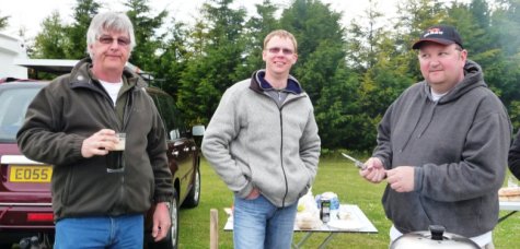 Event organiser Norman M0FZW with Dean M6BYF and Mike M0MMB