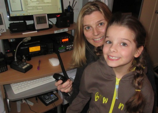 Sarah M6PSK and Kathryn (aged 7) supporting TDOTA with the Thurrock Acorns