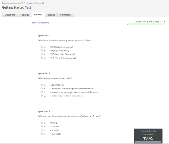 Foundation Online - Module Mock Test (Click to enlarge)